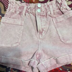 Pink Corduroy Women's Shorts